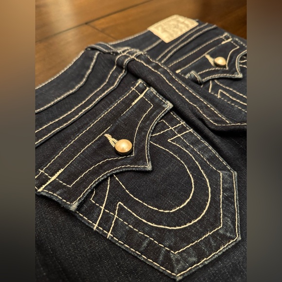 True Religion World Tour Billy Low Rise Pearl Button Denim Jeans Size 26 - Picture 7 of 10